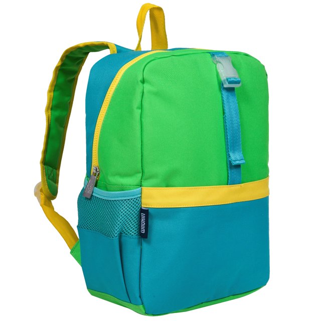 Wildkin Kids School Backpack for Boys, Features Front strap for attaching Wildkin's Clip-in Lunchbox or other gear, Generously sized exterior front pocket (Monster Green)