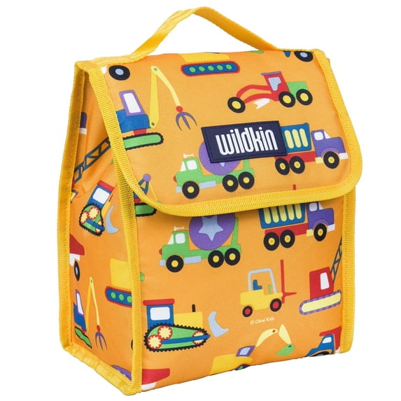 Wildkin Kids Soft Sided Cooler Lunch Bag (Under Construction Yellow)