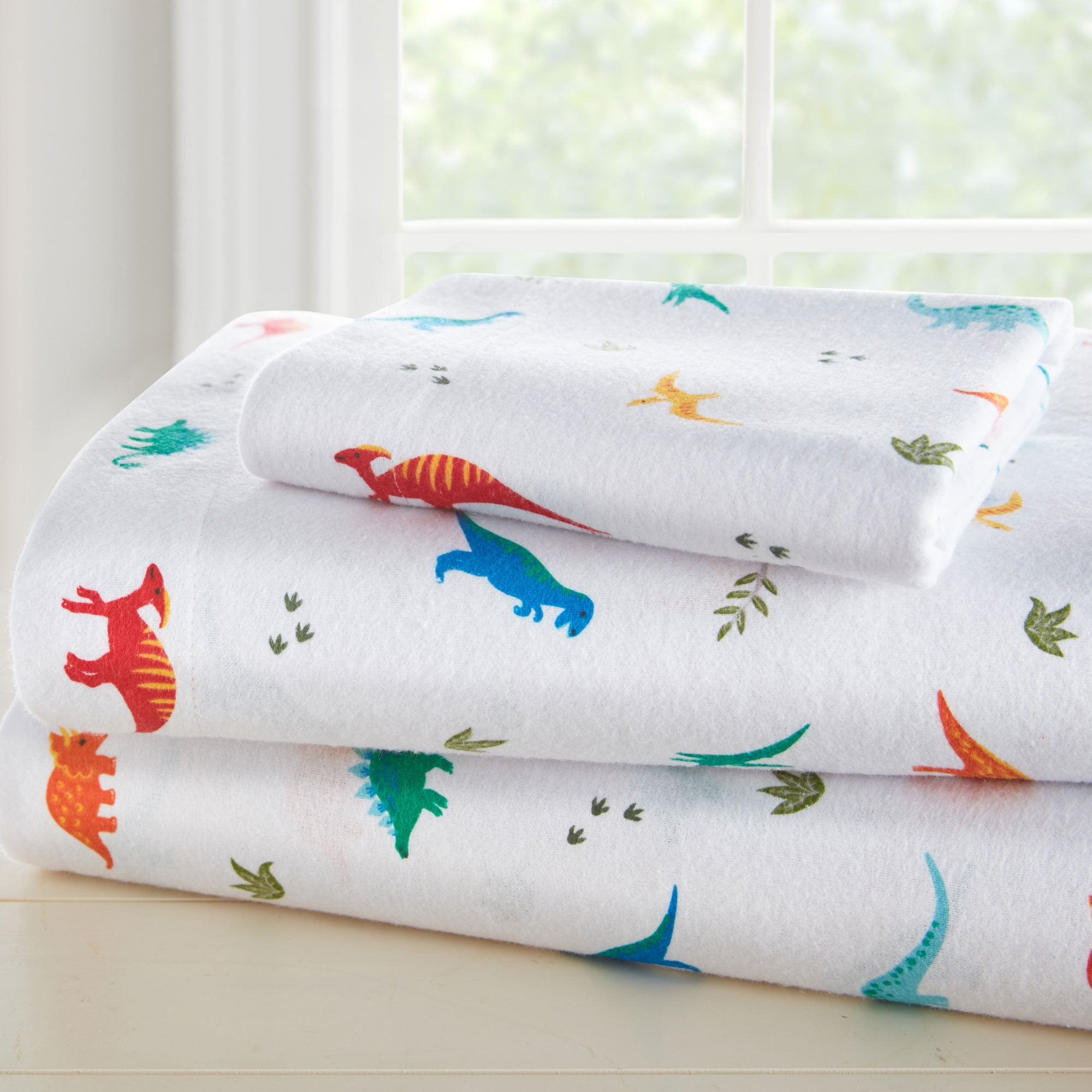 Wildkin Kids 100 Cotton Sheet Set for Boys and Girls Toddler Jurassic Dinosaurs Blue