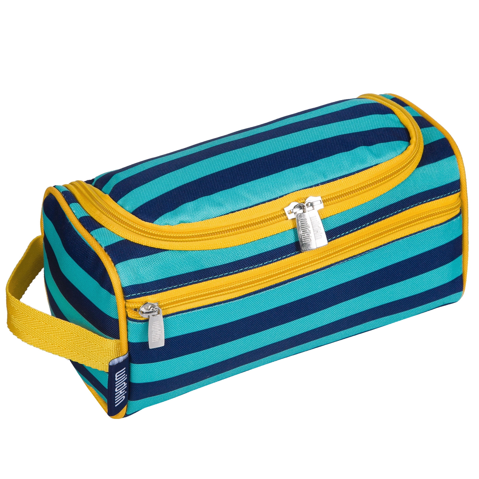 Wildkin Kids Travel Toiletry Bag (Blue Stripes)