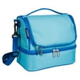 thumbnail image 1 of Wildkin Kids Two Compartment Insulated Lunch Bag for Boys and Girls (Aqua), 1 of 5