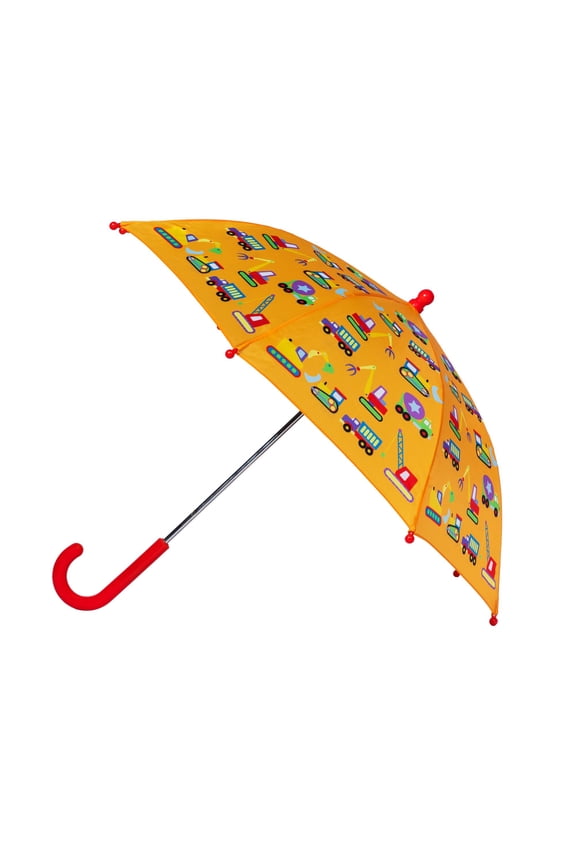 Kids Umbrella for Boys and Girls (Under Construction Yellow)
