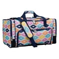 thumbnail image 1 of Wildkin Kids Weekender Duffel Bag for Boys and Girls, 22 Inch (Aztec Blue), 1 of 8