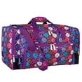 thumbnail image 1 of Wildkin Kids Weekender Duffel Bag for Boys and Girls, 22 Inch (Peace Signs Purple), 1 of 3