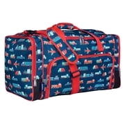 Wildkin Kids Weekender Duffel Bag for Boys and Girls, 22 Inch (Transportation Blue)