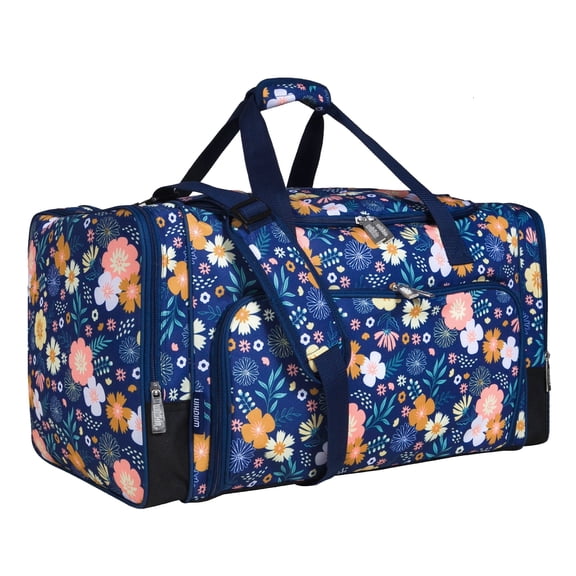 Wildkin Kids Weekender Duffel Bag for Boys and Girls, 22 Inch (Wildflower Bloom)