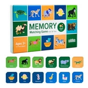 Wildkin Memory Matching Animals Edition Board Games, Paper, 36 Count