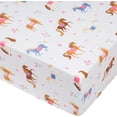 thumbnail image 1 of Wildkin Microfiber Fitted Crib Sheet for Boys & Girls, Soft & Breathable Fabric for Kids, Measures 52 x 28 Inches, Fits Standard Crib Mattress, BPA-free (Horses Pink), 1 of 8