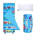 thumbnail image 1 of Wildkin Microfiber Nap Mat for Toddler Boys and Girls, Daycare and Preschool, Roll-up Design (Trains, Planes & Trucks Blue), 1 of 9