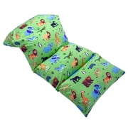 Wildkin Kids Pillowcase Lounger Cover – Travel-Friendly Sleepover Lounger, Fits Standard Pillows (Pillows Not Included), Soft Cotton Blend, Fun Patterns for Boys & Girls - Wild Animals