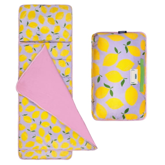 Wildkin Velour Nap Mat for Toddler Boys and Girls (Lilac Lemonade)