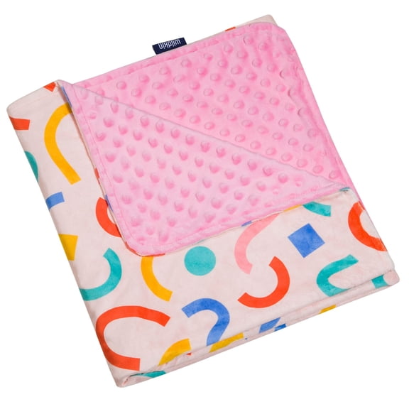 Wildkin Plush Velour Baby Blanket for Girls and Boys (Confetti Peach)