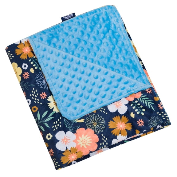 Wildkin Plush Velour Baby Blanket for Girls and Boys (Floral Bloom)