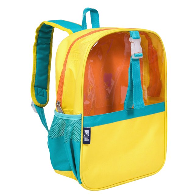 Wildkin School Backpack in Blue for Boys, Features Front strap for attaching Wildkin's Clip-in Lunchbox or other gear, Generously sized exterior front pocket (Risk Taker)