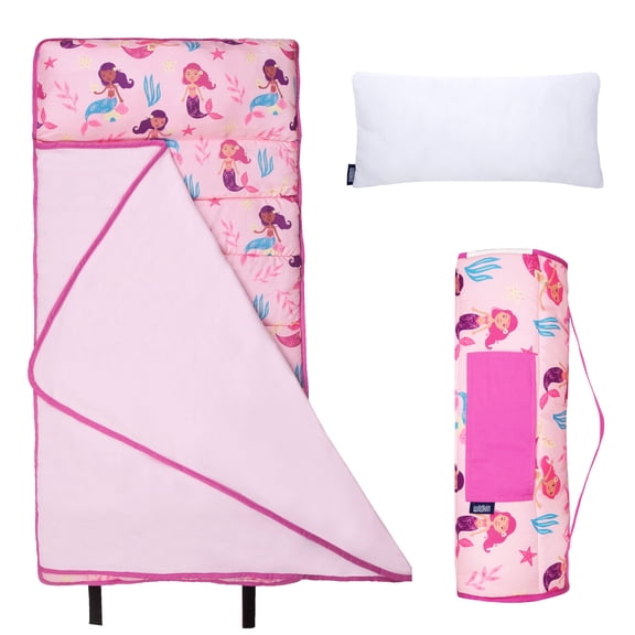 Wildkin Toddler Microfiber Nap Mat for Boys and Girls (Groovy Mermaids)