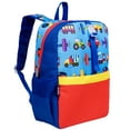 thumbnail image 1 of Wildkin Trains, Planes & Trucks Child, Teen Pack-It-All 15 Inch School & Travel Backpack in Blue for Boys, Front strap for attaching Wildkin's Clip-in Lunchbox, Generously sized exterior front pocket, 1 of 9