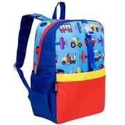 Wildkin Trains, Planes & Trucks Child, Teen Pack-It-All 15 Inch School & Travel Backpack in Blue for Boys, Front strap for attaching Wildkin's Clip-in Lunchbox, Generously sized exterior front pocket