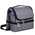 thumbnail image 1 of Wildkin Two Compartment Insulated Reusable Kids Lunch Bag for Boys & Girls, BPA Free, Includes Shoulder Strap (Gray Tweed), 1 of 4