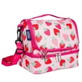 thumbnail image 1 of Wildkin Two Compartment Insulated Reusable Kids Lunch Bag for Boys & Girls, BPA Free, Includes Shoulder Strap (Strawberry Patch), 1 of 4