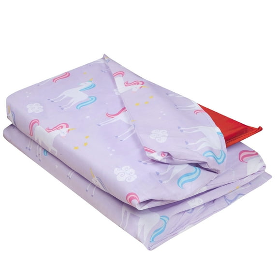 Wildkin Unicorn Girls Rest Mat Cover in Purple Slumber Bag & Nap Mat
