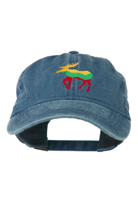 Wildlife Animal Moose Embroidered Cap - Navy OSFM