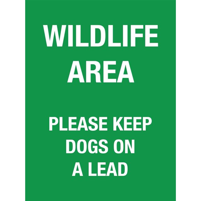 Wildlife Area Please Keep Dogs on a Lead Sign Animal Signs 12 X 16 Inch