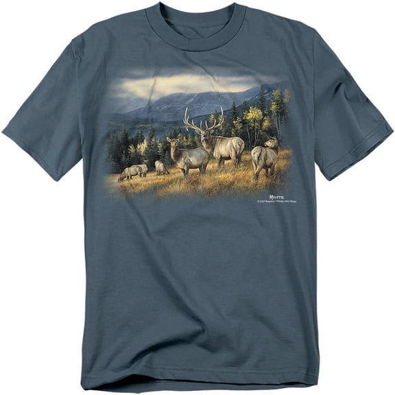 Wildlife T-Shirt Autumn Gold Elk Unisex Graphic Tee For Men & Women