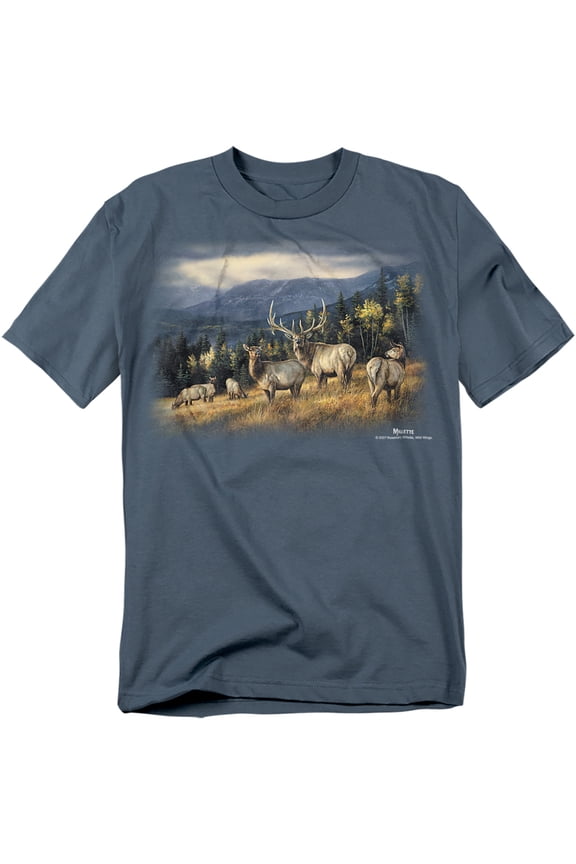 Wildlife T-Shirt Autumn Gold Elk Unisex Graphic Tee For Men & Women