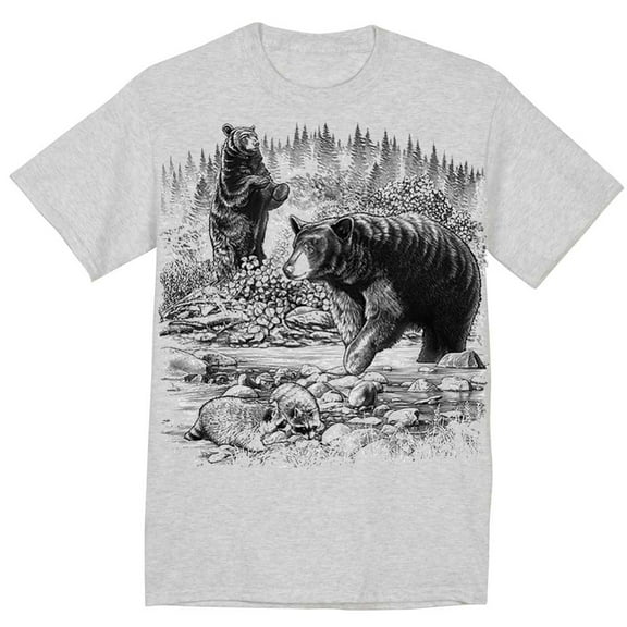 Wildlife Black Bears T-shirt Mens Graphic Tees Clothing Apparel