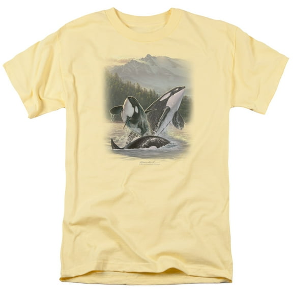 Wildlife - Breaching Orcas - Short Sleeve Shirt - Medium