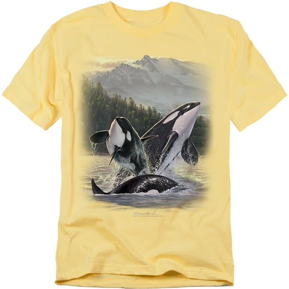 Wildlife T-Shirt Breaching Orcas Unisex Graphic Tee For Men & Women