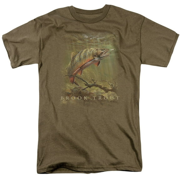 Wildlife Brook Trout Officially Licensed Adult T Shirt