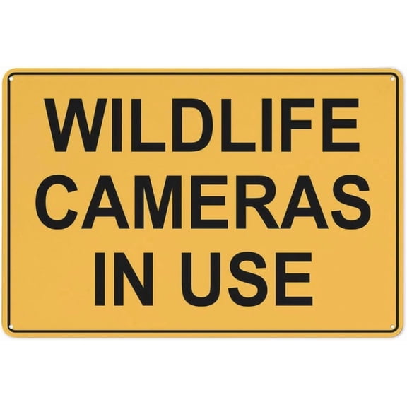 Wildlife Cameras In Use Outdoor Safe Sign - 8"x12", UV Protected, Weatherproof - Nature Reserve, Farm, Rural Property, Wildlife Zone Alert