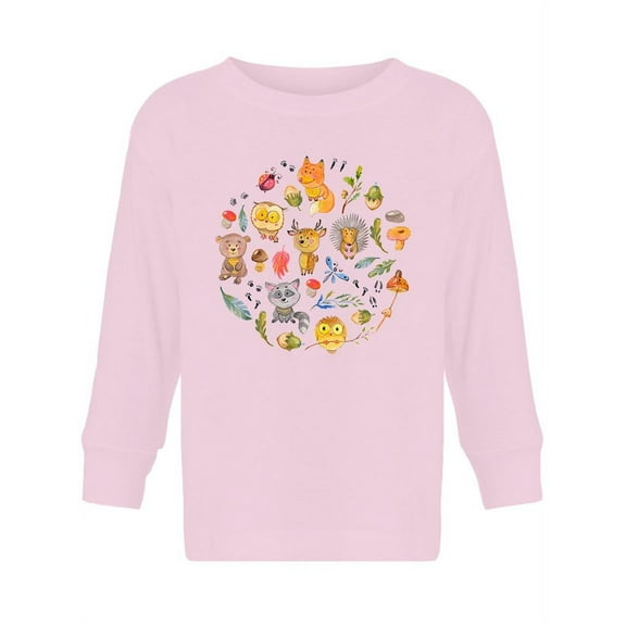 Wildlife Circle Long Sleeve Toddler -Image by Shutterstock, 2 Toddler