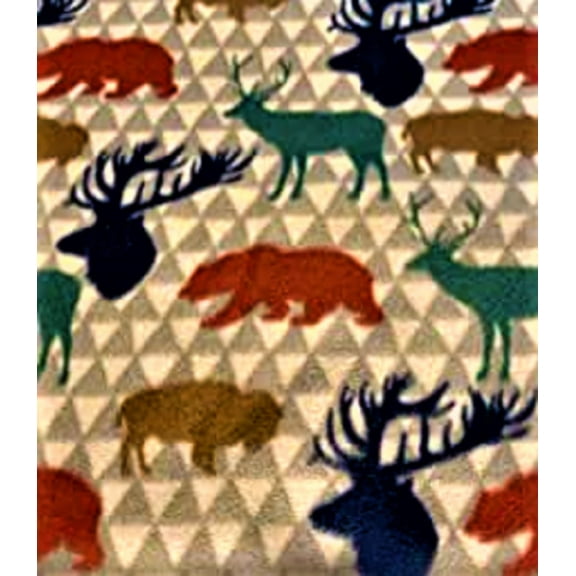 Wildlife Colorful Fleece Fabric