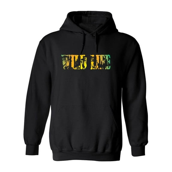 Wildlife Colorful Quote Hoodie Men -Image by Shutterstock, Male XX-Large
