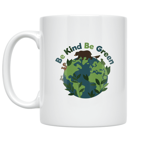 Wildlife Conservation Design - Eco-Conscious Enthusiast - 11 oz Ceramic Coffee Mug
