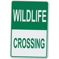 Wildlife Crossing 15 Inches Tall by 10 Inches Wide Aluminum Sign
