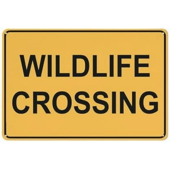 Wildlife Crossing Sign 8"X12" Rust Free Aluminum Signs Outdoor, Metal Tin Sign For Home, Business, Yard