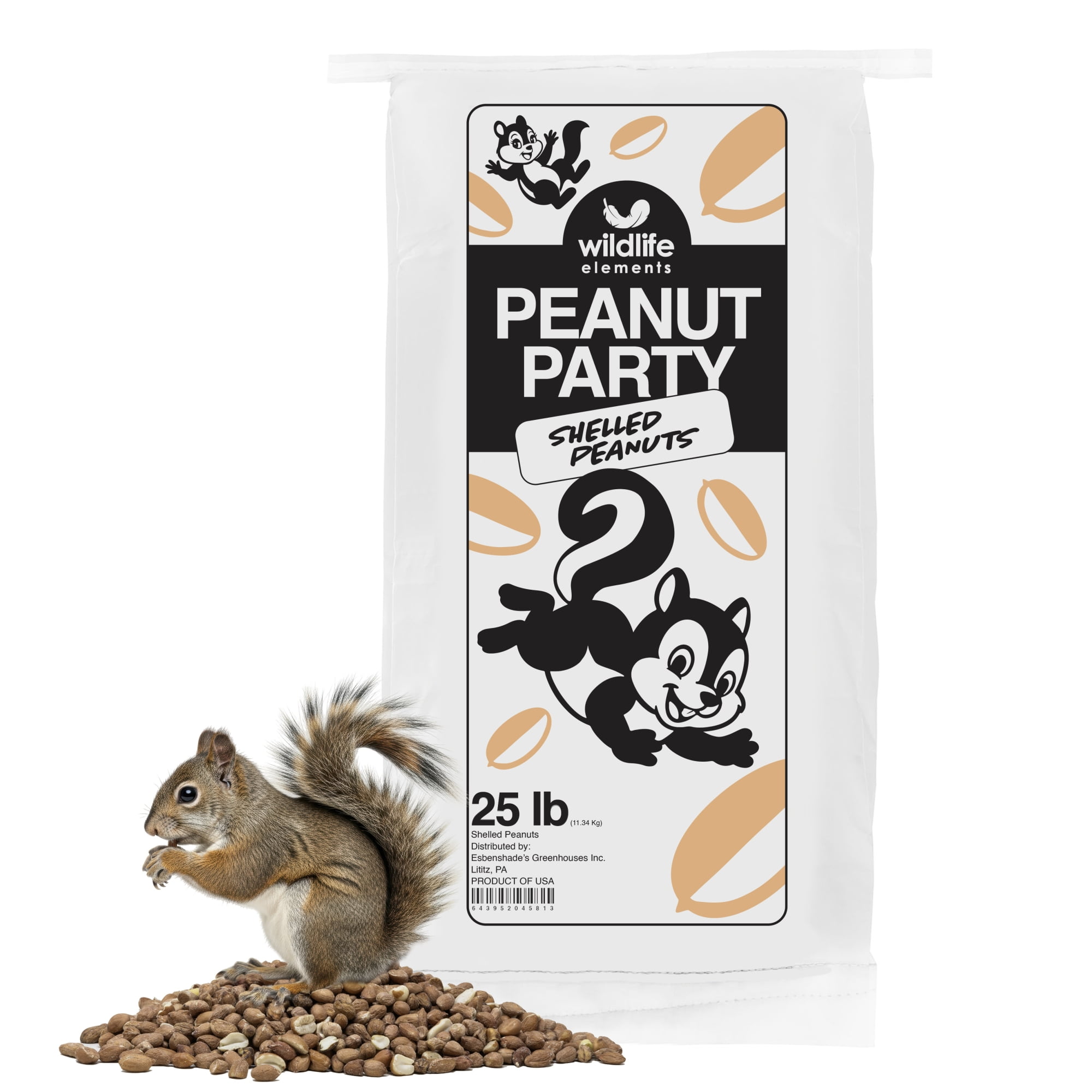 Wildlife Elements Peanut Party Unprocessed, Shelled Peanuts Wildlife Animal Food, 25lb - Rich in Protein, Healthy Fats, and Essential Nutrients for Birds, Squirrels & Waterfowl