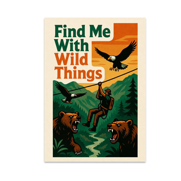 Wildlife Exploration Art - Nature Sports Enthusiast - 13x19 Poster Print