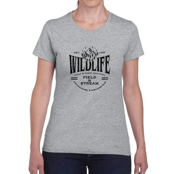 Wildlife Field And Stream Shaped T-Shirt Women -Image by Shutterstock, Female 3X-Large