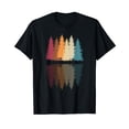 thumbnail image 1 of Wildlife Forest Nature Trees Reflection Retro Forest Black T-Shirt Gift, 1 of 5