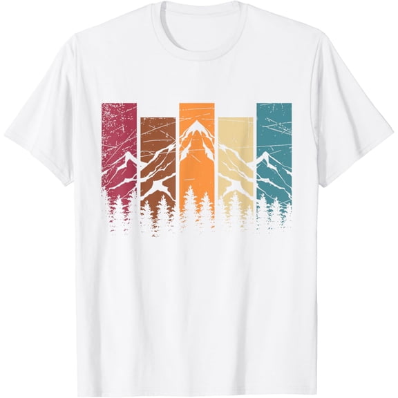 Wildlife Forest Nature Trees Retro Outdoors Mountains Hiking T-Shirt