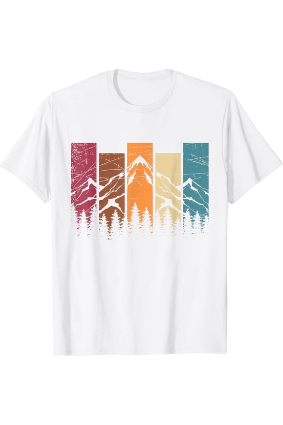 Wildlife Forest Nature Trees Retro Outdoors Mountains Hiking T-Shirt
