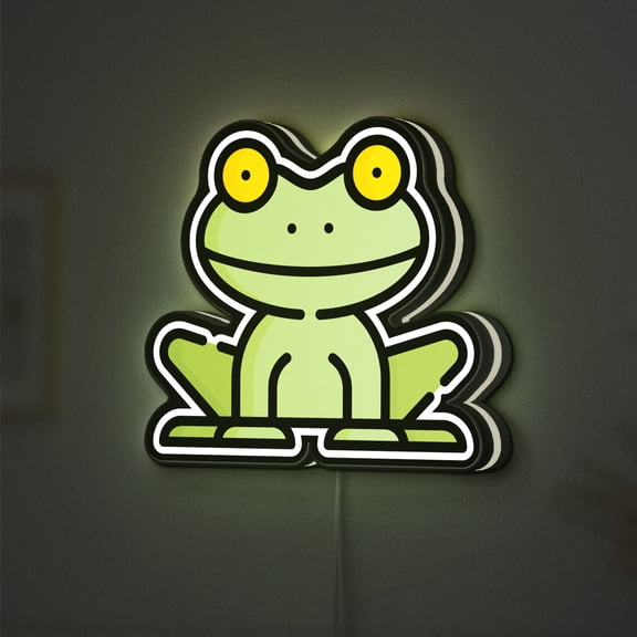 Wildlife Frog 3D Novelty Light Box, Zoology and Amphibian Lamp Decor for Nature Themed Spaces and Animal Lovers (Height 8 inch, 20cm)