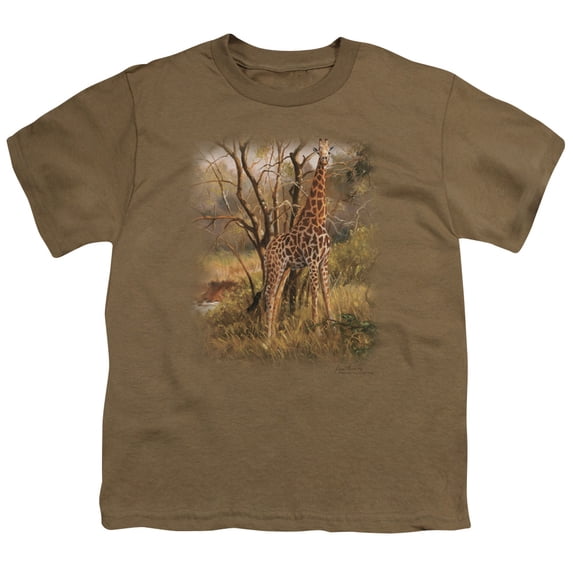 Wildlife Giraffe S/S Youth 18/1 T-Shirt Safari Green