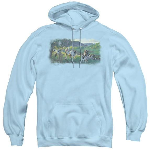 Wildlife Gods Country Adult Pullover Hoodie Sweatshirt Light Blue