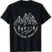 Wildlife Hiking Camping Mountain Travel Adventure Road Trip T-Shirt men and women can wear, black, white, gifts