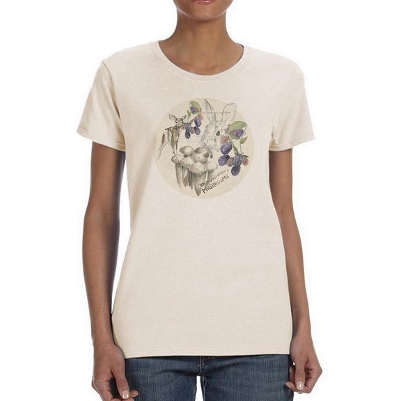 Wildlife Journal Berries T-Shirt Women -Jennifer Paxton Parker Designs, Female 3X-Large